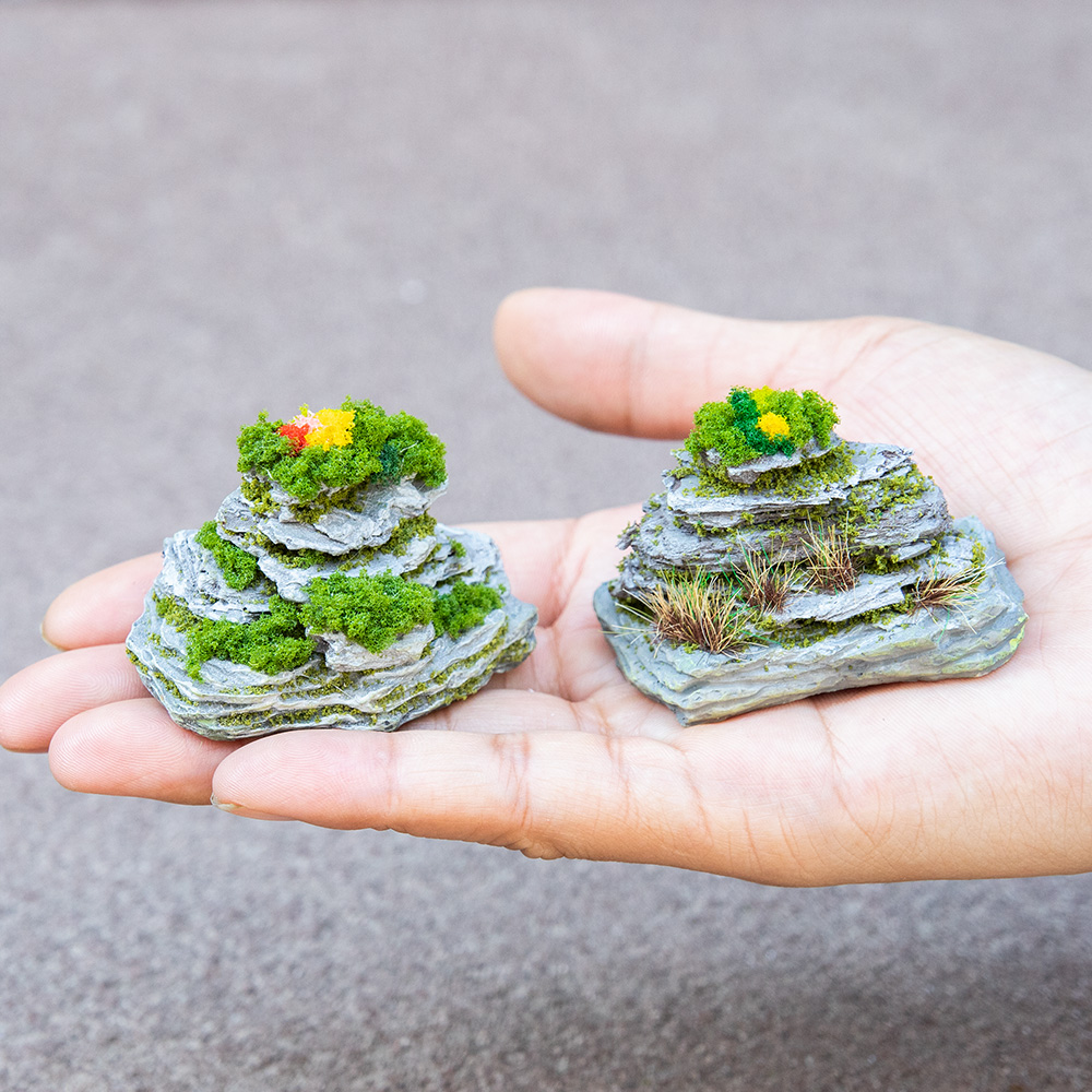 Bonsai Garden Layout - Miniaturowa skałka dekoracyjna, model górskiej kompozycji