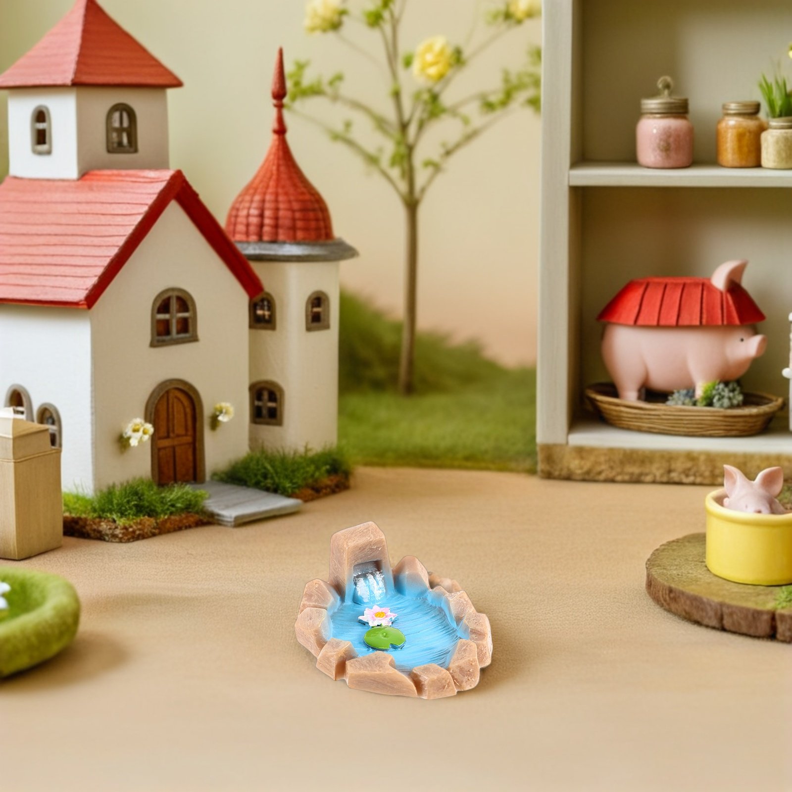 4 szt. Miniaturowe żywiczne de – Bonsai Garden Set Up recenzja i cena