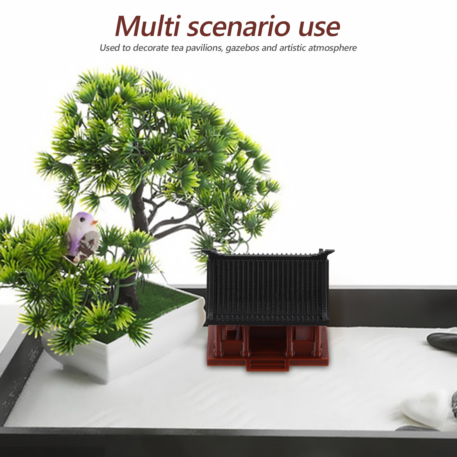 Azjatycki pawilon z rzeźbą, mi – Bonsai Garden Set Up recenzja i cena