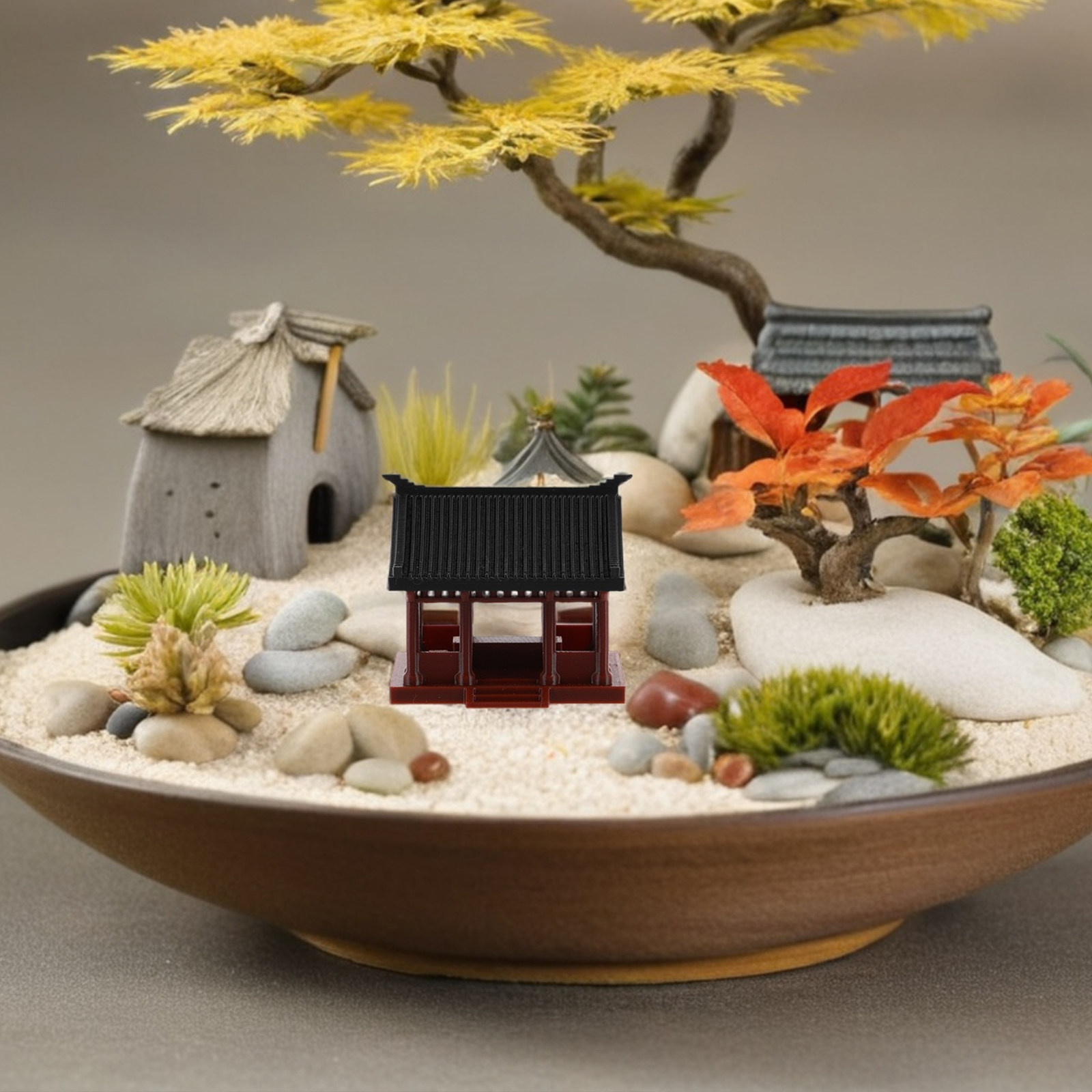 Azjatycki pawilon z rzeźbą, mi – Bonsai Garden Set Up recenzja i cena