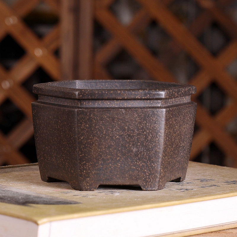 Sześciokątny garnek do bonsai, – Bonsai Garden With Sand recenzja i cena