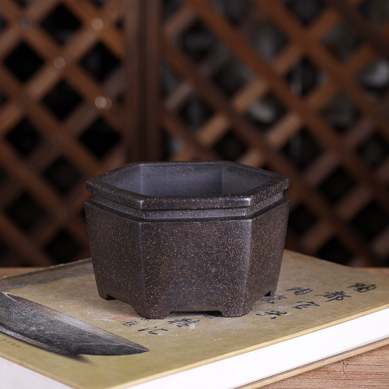 Sześciokątny garnek do bonsai, – Bonsai Garden With Sand recenzja i cena