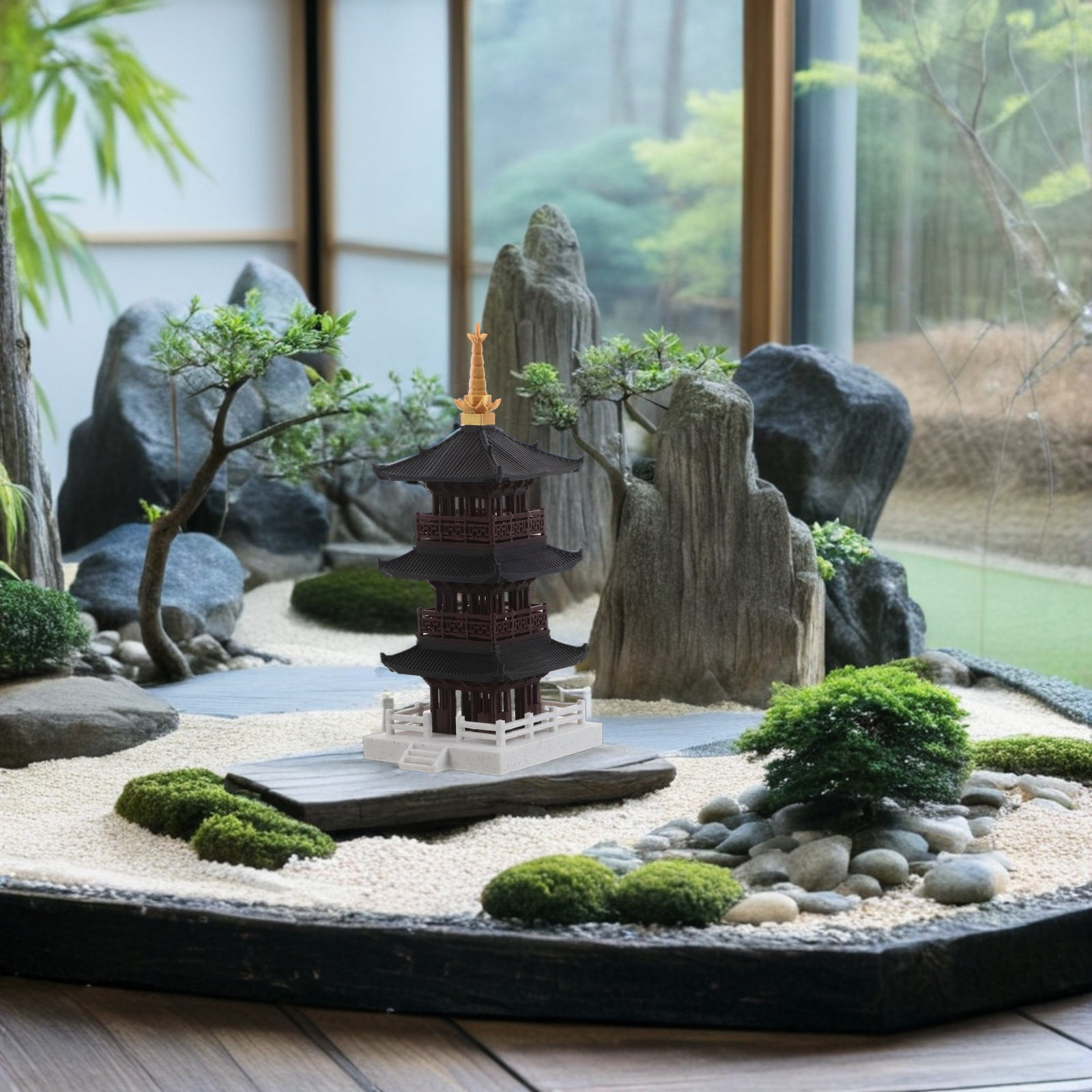 Miniaturowa chińska pagoda - r – Bonsai Garden Set Up recenzja i cena